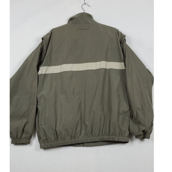 Vintage IZOD Lightweight Full Zip Golf Jacket Greenish/Grey Men Sz L PRE-OWNED - Picture 2 of 13